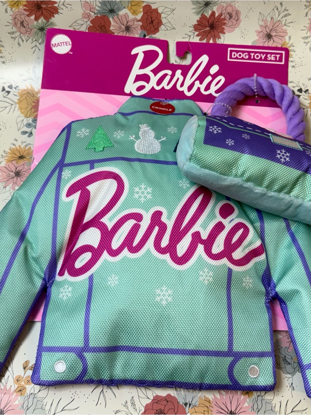 Barbie Mint Green and Purple Dog Toy